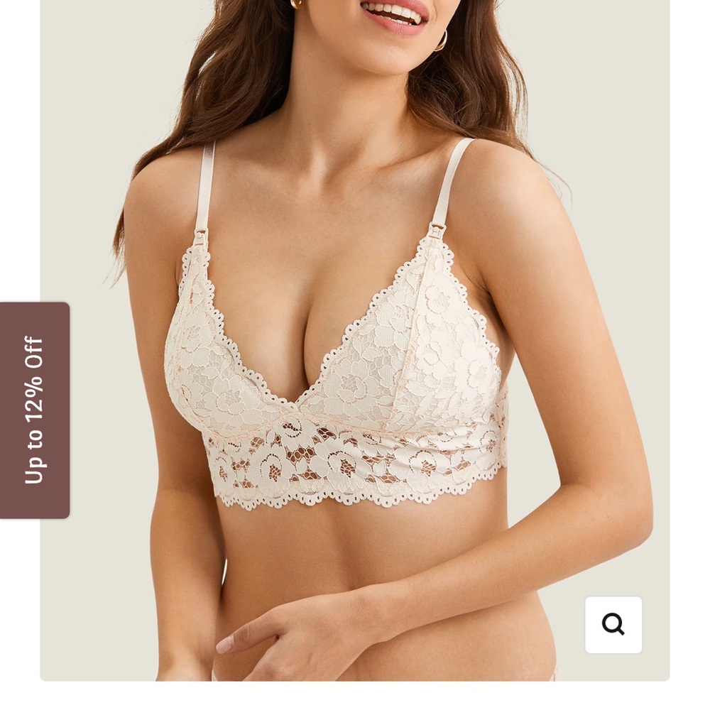 Momanda Elegant Lace Nursing Bralette